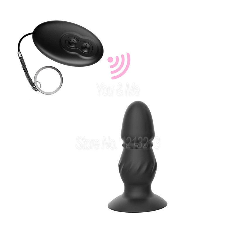 10 Speeds Wireless Remote Anal Dildo Male Prostate Massager Strong Sucker Unisex P/G-spot Stimulator Anus Penis Vibrator Sex Toys