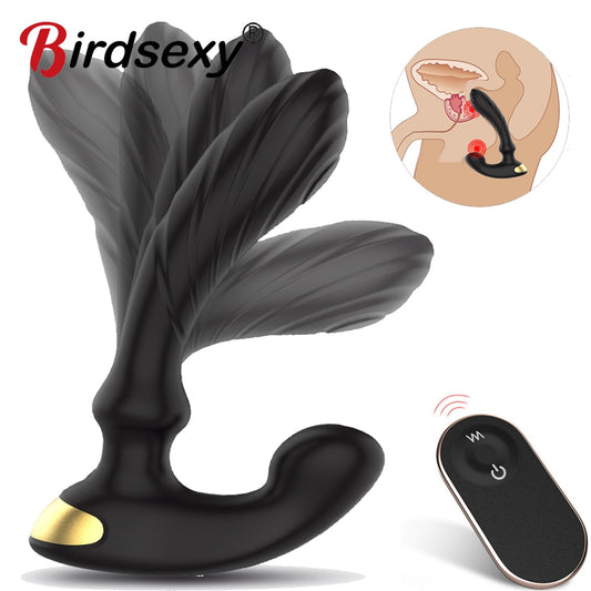 Thumping Male Prostate Massager Anal Butt Plug Vibrators for Men Masturbator Remote Control Dildo Vibrator Sex Toy