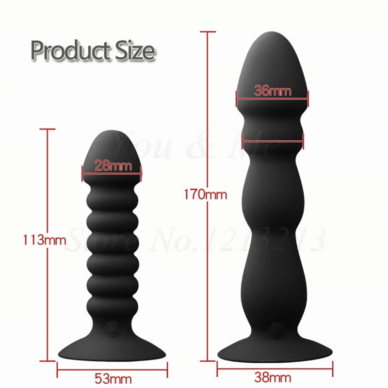 10 Speeds Wireless Remote Anal Dildo Male Prostate Massager Strong Sucker Unisex P/G-spot Stimulator Anus Penis Vibrator Sex Toys