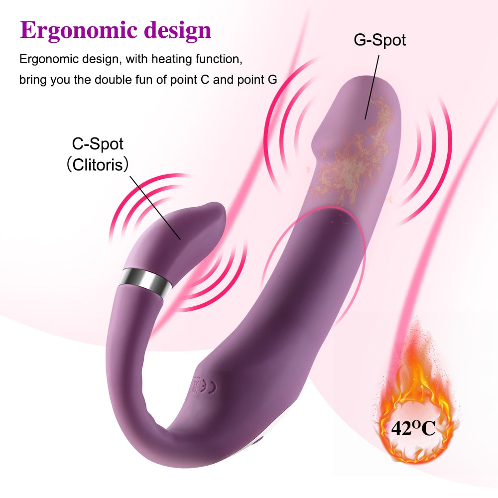 Heating Vibrator Massager Silicone Soft Dildo Vibrator G Spot Clitoris Stimulator Adult Sex Toys for Woman Female Masturbation
