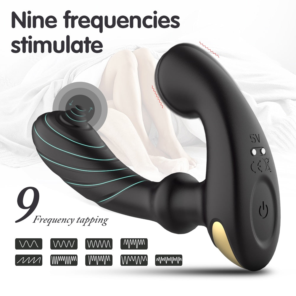 9 Frequency Male Prostate Massager Vibrator Anal Butt Plug Remote Control Vibrators Enhance Sexual Pleasure Sex Toys for Men