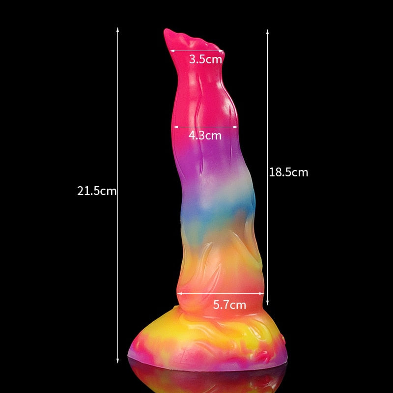 YOCY 2022 Fantasy Monster Dildo Luminous Huge Anal Plug With Suction Cup Dildo Mulit Colors Glowing Animal Sex Toy For Women Men