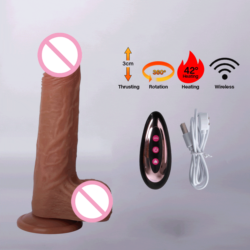 Automatic Telescopic Dildo Vibrator Wireless Control Rotating Penis Realistic Anal Dildos Suction Cup Big Cock Sex Toy For Unisex
