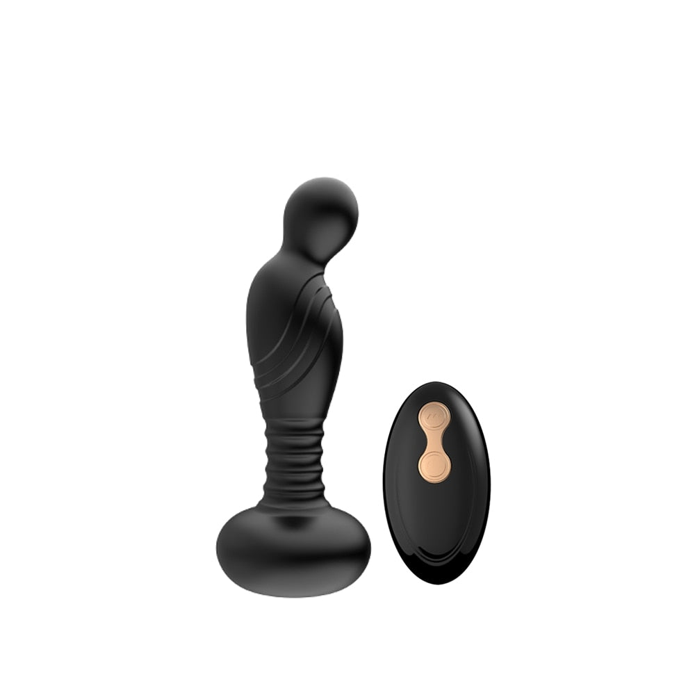 Male Prostate Massage Vibrators Buckle Vibrating Anal Plug Silicone Waterproof Massager Stimulator Erotic Butt Sex Toys For Men