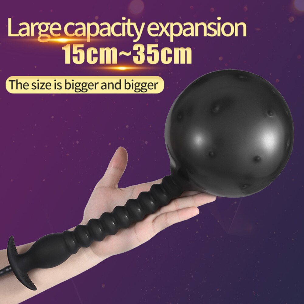 Inflated Anal Plug Silicone Expandable Big Butt Plug G Spot Prostate Massager Anus Dilator Anal Dildo Sex Toys For Men Women