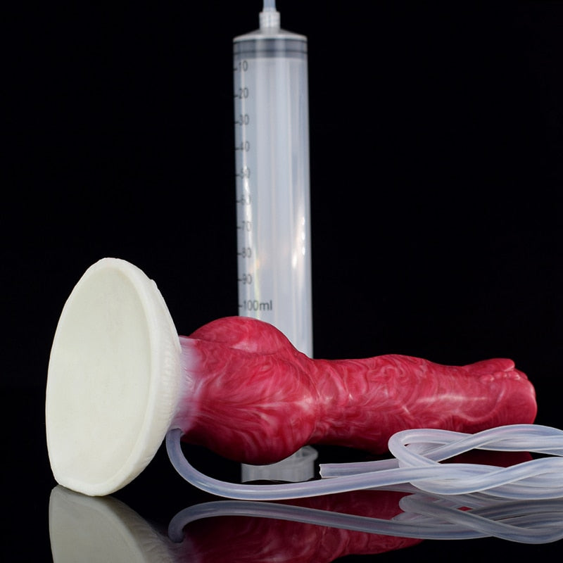 SMMQ Realistic Animal Wolf Dildo Silicone Big Knot Butt Plug Massager With Suction Cup Stimulator Squirting Dildo For Unisex