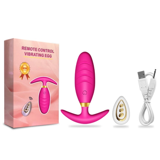 Wearable Silicone Anal Butt Plug Vibrator with Wireless Remote Control Anal Prostate Massager Sex Toys for Women Men Adult Gay