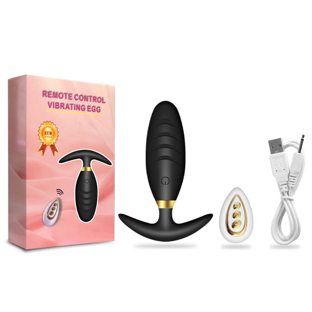 Wearable Silicone Anal Butt Plug Vibrator with Wireless Remote Control Anal Prostate Massager Sex Toys for Women Men Adult Gay