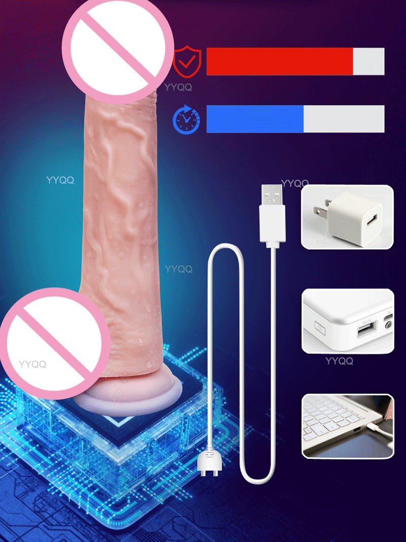 Realistic Dildo Vibrator Retractable Vibration Female Masturbation Sex Toy Remote Control Heating Large Size Penis Stick Adult