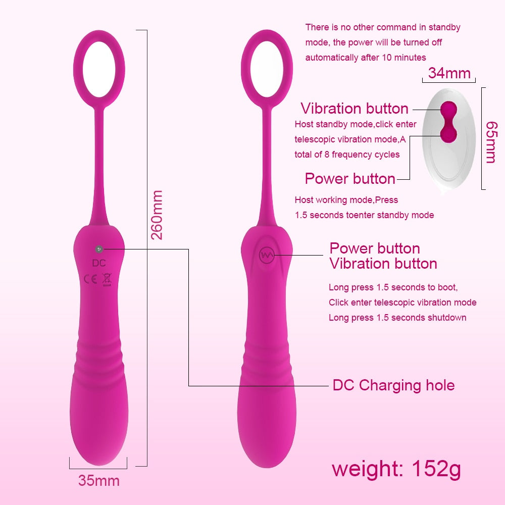 Thrusting Dildo Vibrator Powerful P/G Spot 8 Thrust Action-Vib Action Adult Sex Toy Unisex