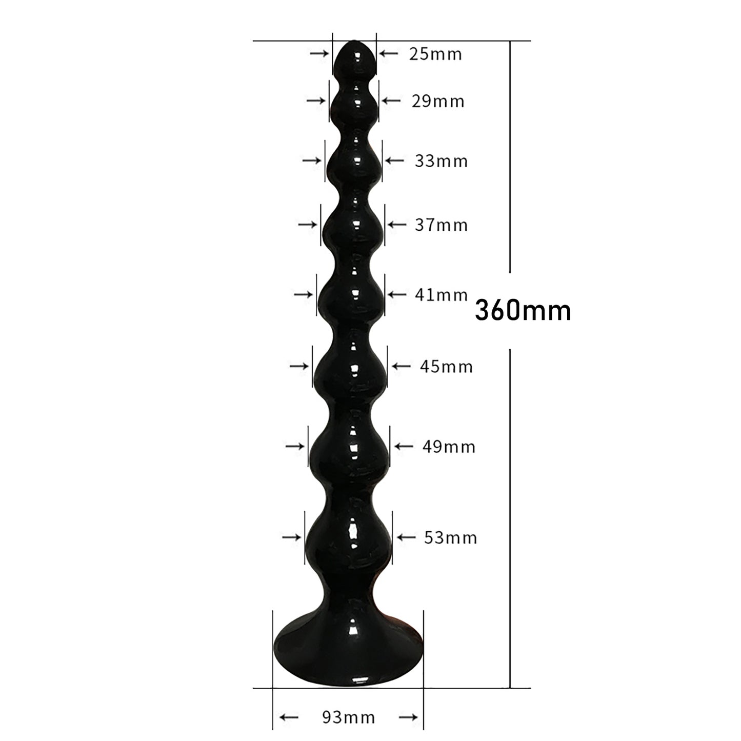 14.2 Inch Overlength Round Beads Anal Plug Dildos Soft Anal Dilator Sex Toys for Stimulation of Vagina and Anus Big Butt Plug